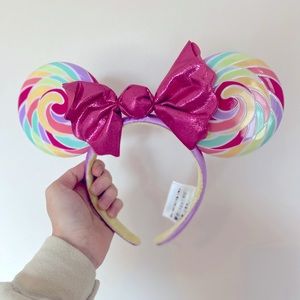 Candy swirl style Mickey ears.
